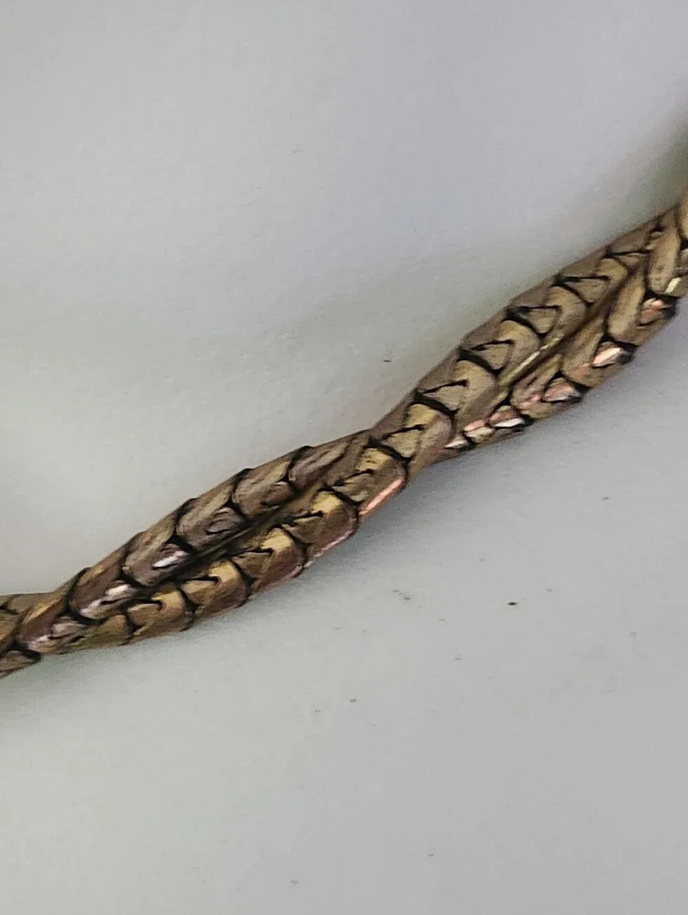 12k Gold Filled Braided Twisted Chain Necklace - 15.5 Inches